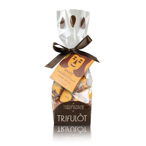 Discover the indulgence of Tartuflanghe Salted Caramel Truffles. This salted caramel candy is the perfect way to turn everyday events into special occasions, whether you're savoring a moment for yourself or celebrating with friends and family. Bring a bit of sparkle to your candy dishes and table decor with the addition of these Tartuflanghe truffles. Each chocolate truffle is finely crafted. Tartuflanghe truffles are individually wrapped, making them perfect for enjoying anytime and anywhere.