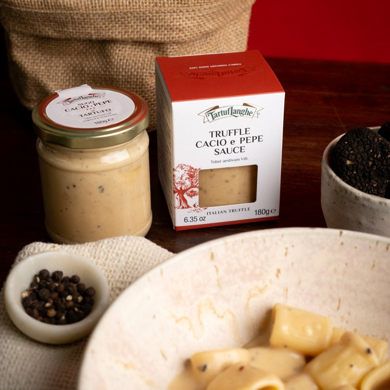 Delicious Truffle Cacio e Pepe pasta topped with freshly grated Pecorino and infused with rich black truffle flavor.
